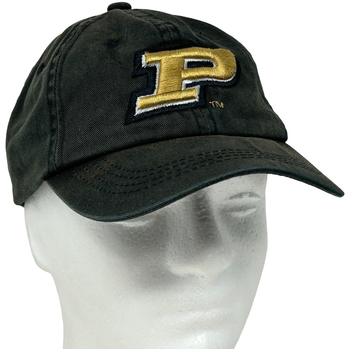 Gorra de béisbol con correa trasera negra de los Boilers de la Universidad de Purdue, gorra de béisbol con correa trasera negra de la NCAA