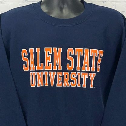 Salem State University Sweatshirt L Large Navy Blue Crewneck MV Sport College