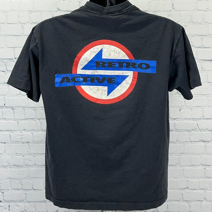 Vintage 90s Def Leppard Retro Active 1993 Skull Band Tee Single Stitch L Large