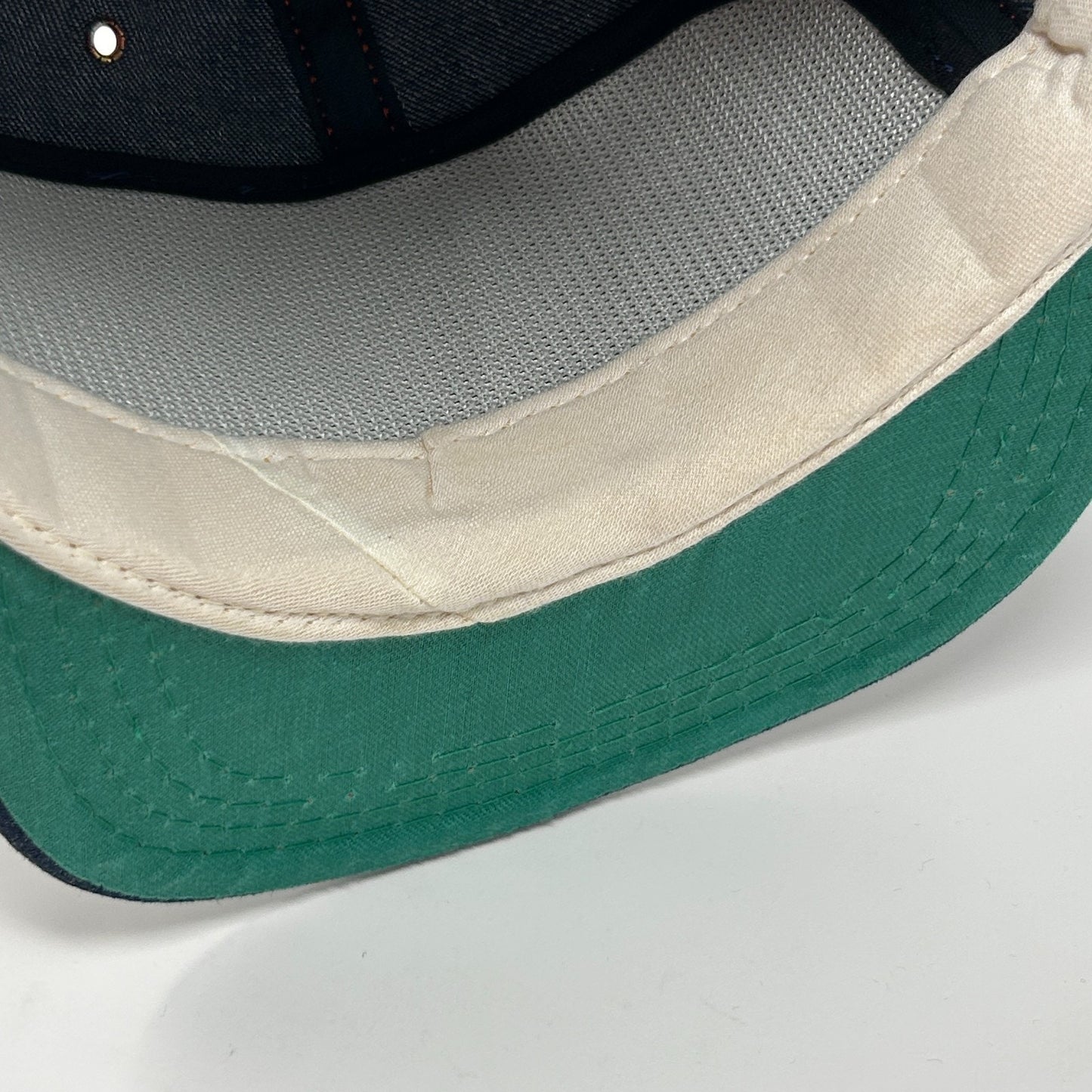 Vintage 70s Poulan Micro XXV Chainsaw Hat Baseball Cap Denim USA Snapback Blue