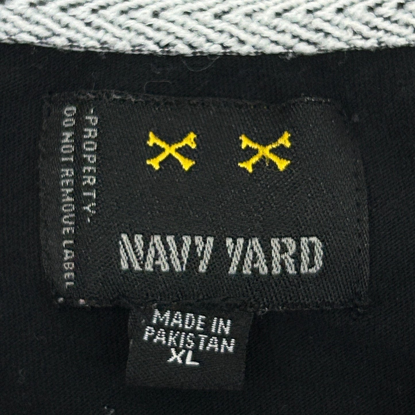 NASA Space Bear Ringer T Shirt Mens L Large Black Short Sleeve Navy Yard