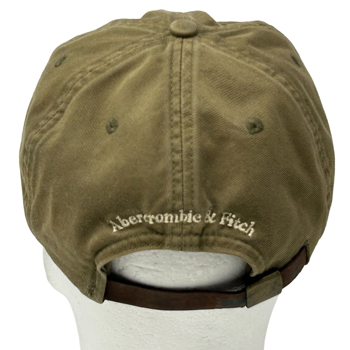 Gorra de béisbol vintage de Abercrombie &amp; Fitch con correa trasera desgastada de los años 90 en color beige