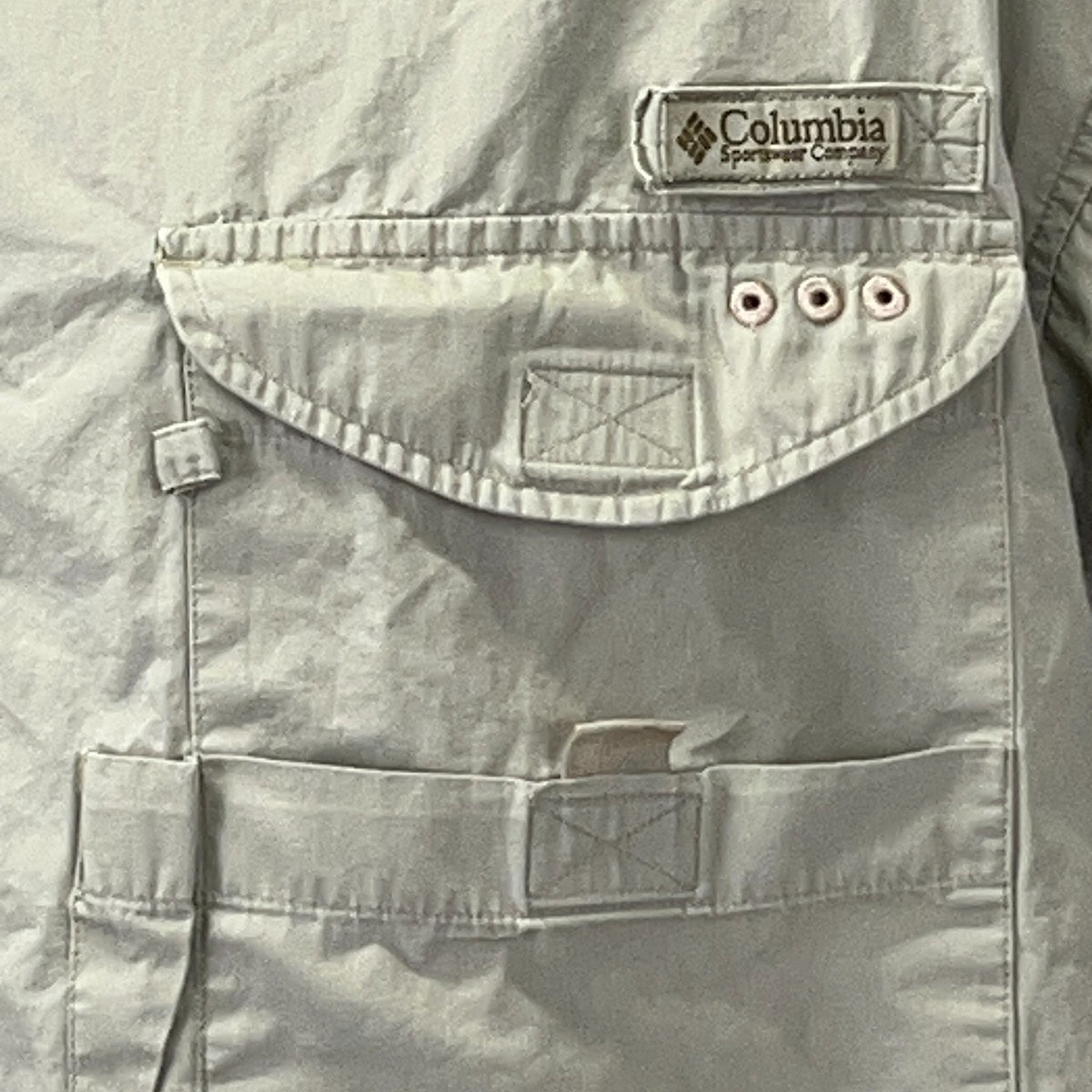 Columbia PFG Hampton Island Preserve Shirt Mens L Large Fishing Button Up Khaki