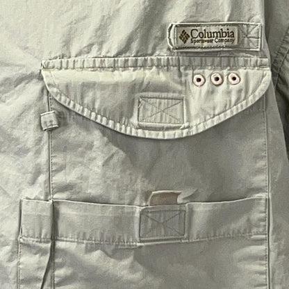 Columbia PFG Hampton Island Preserve Shirt Mens L Large Fishing Button Up Khaki