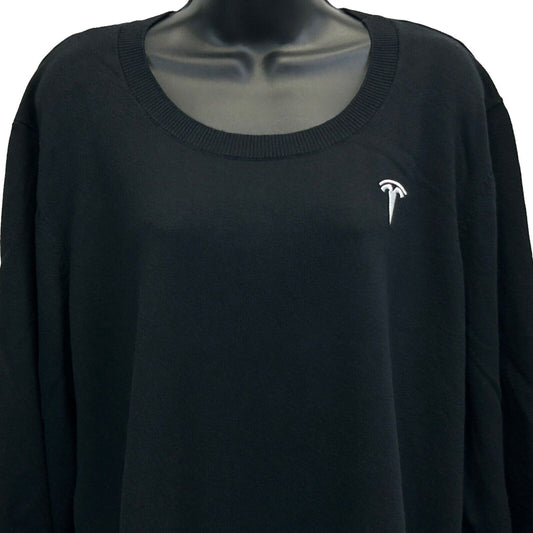 Tesla Womens Sweater 3X Electric Cars Motors Logo 3/4 Sleeve Ladies Black