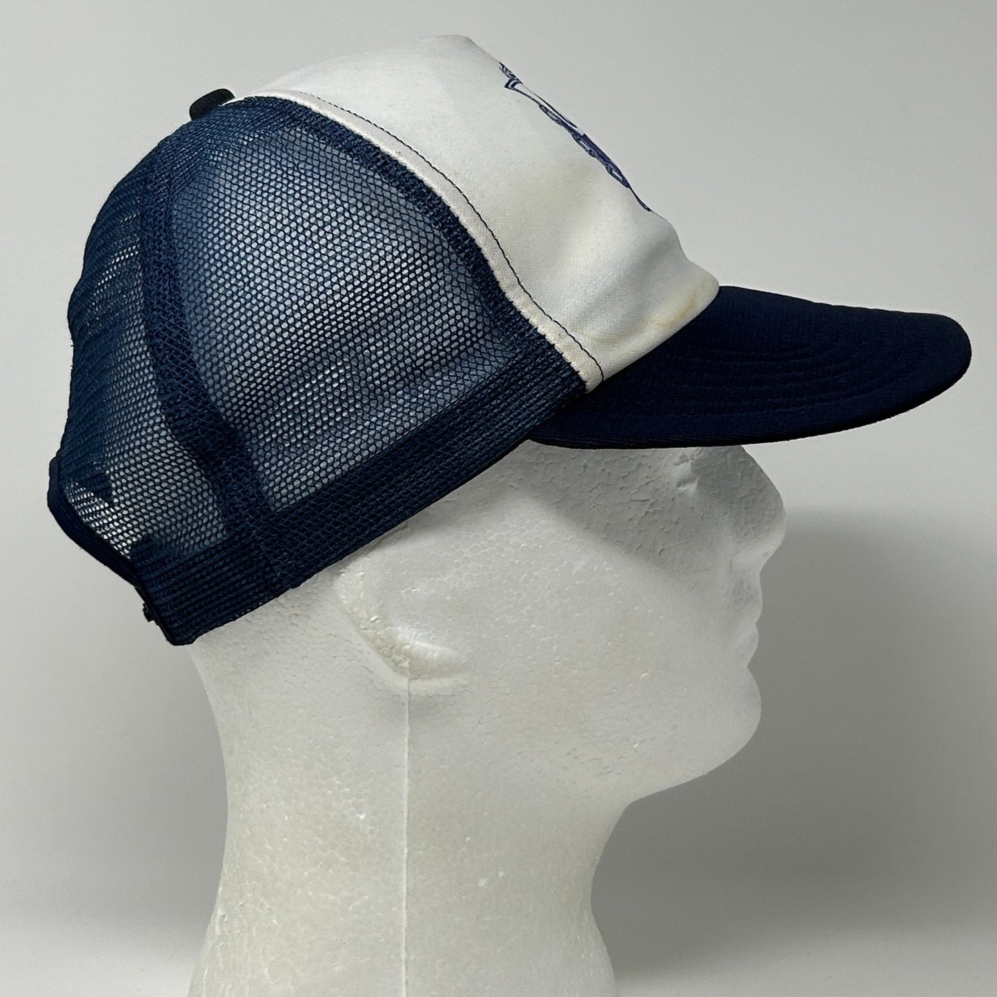 Vintage 80s CWA Communications Workers Trucker Hat Baseball Cap Snapback Blue - Neon Vintage