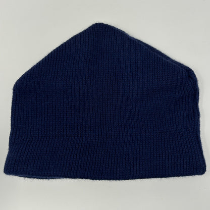 Vintage Smiley Brand Wool Beanie Winter Hat Toque Ski Snowboarder USA Made Blue