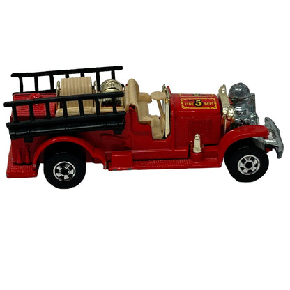 Old Number 5 Fire Engine Hot Wheels Diecast Toy Car Fire Truck Vintage 1981 HK