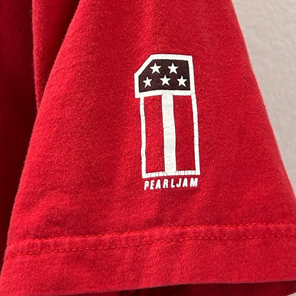 Vintage Pearl Jam T Shirt Mens L Large Red Y2Ks Eagle Snake Hot Rod Skateboard