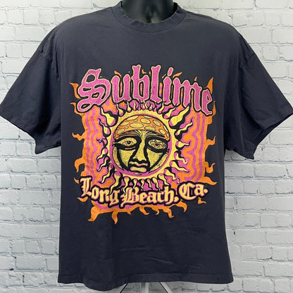 Sublime Long Beach California T Shirt Band Divided H&M Gray Oversized S Small