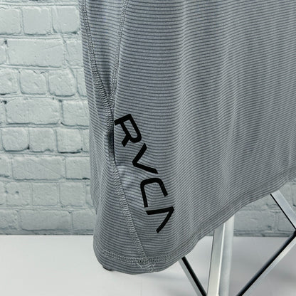 RVCA Sport Vent Polo Shirt PM Tenore Skater Surfer Surfing MMA Gray L Large