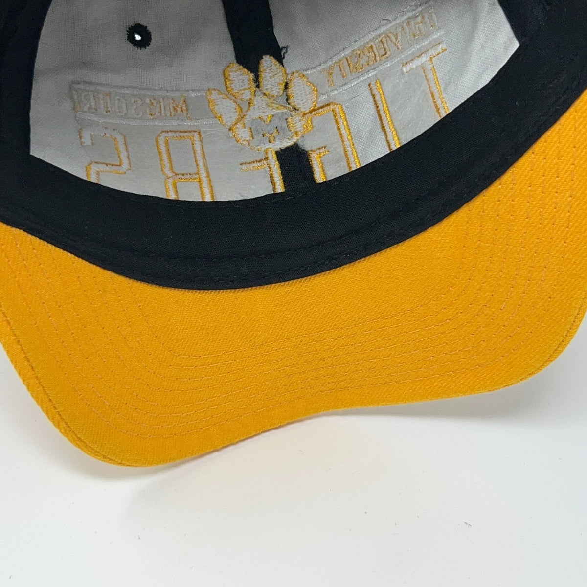 Vintage 90s Missouri Tigers Mizzou University Hat Baseball Cap Snapback Black