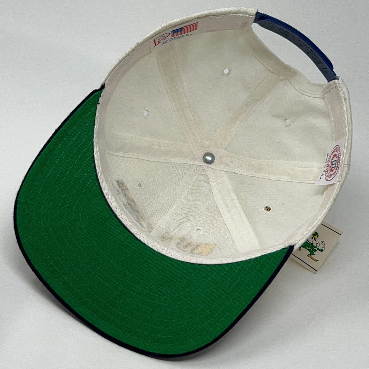 Vintage Notre Dame Fighting Irish Leprechaun NWT Snapback Baseball Hat Cap USA