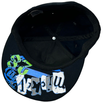 Mickey Mouse Punk Mohawk Youth Hat Disney Parks Black Baseball Cap Flex Fitted