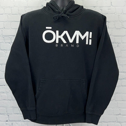 Okami Brand Wolves By Design Hoodie Mens M Medium Black Double Wolf Graphic