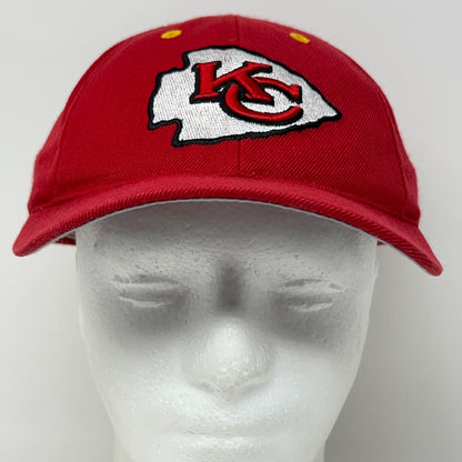 Vintage 90s Kansas City Chiefs Hat Baseball Cap NFL Wool Blend Snapback Red