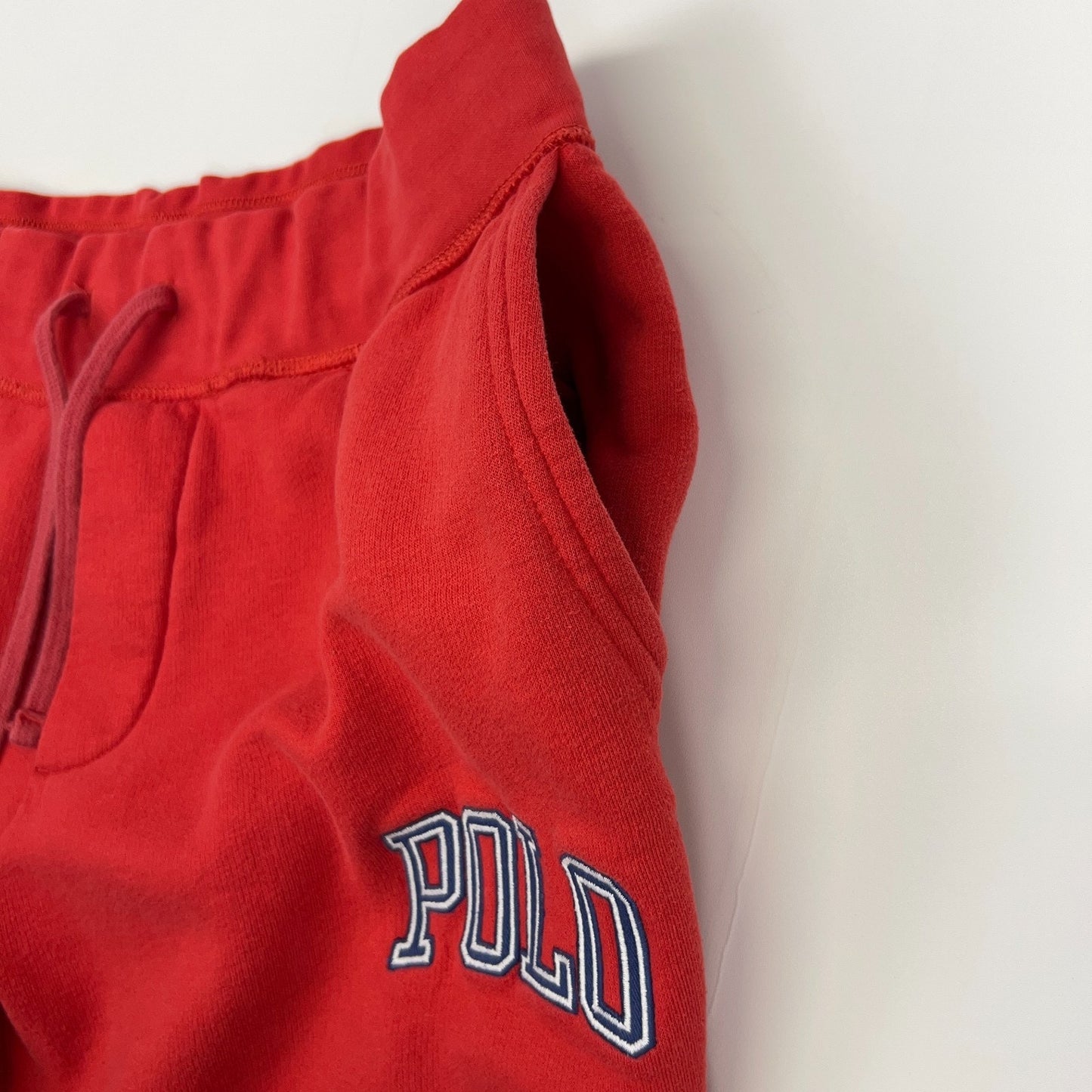 Polo Ralph Lauren Joggers Sweatpants Logo Spell Out Red Pockets Mens L Large