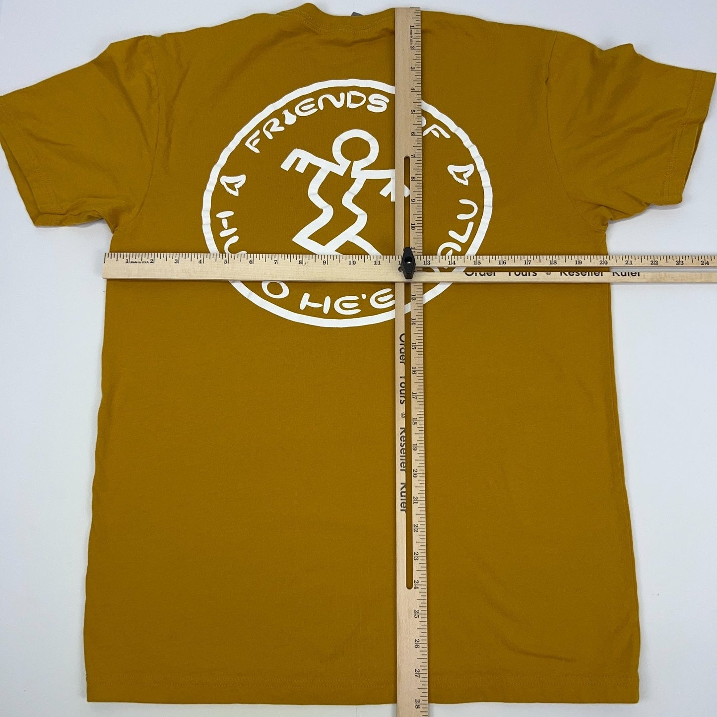 Friends of Hui O He'e Nalu T Shirt M Medium Yellow Surfer Surfing Da Hui Hawaii