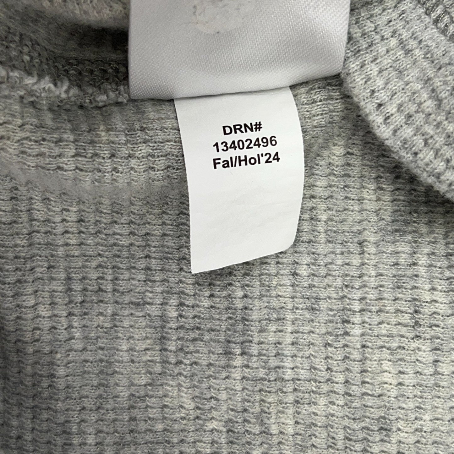 Eddie Bauer Thermal Henley XL X‑Large Gray Cotton Long Sleeve Waffle Knit Shirt