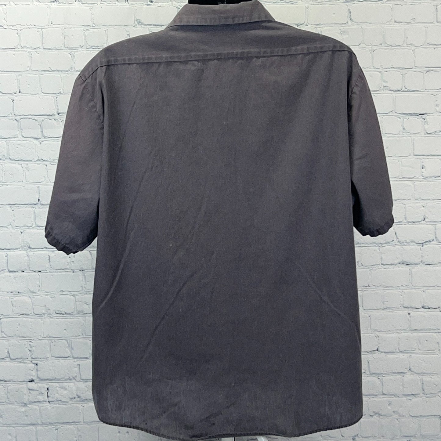 Vintage 90s Distressed UPS United Parcel Service Button Front Shirt Gray 2XL XXL