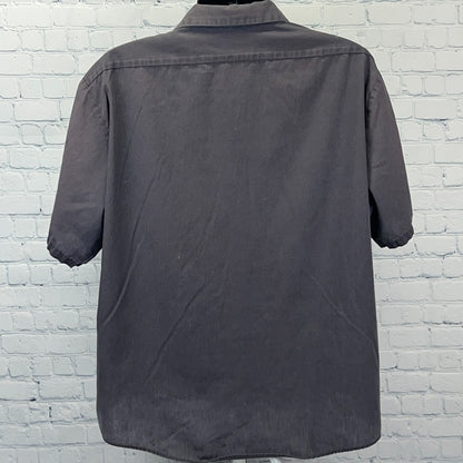 Vintage 90s Distressed UPS United Parcel Service Button Front Shirt Gray 2XL XXL