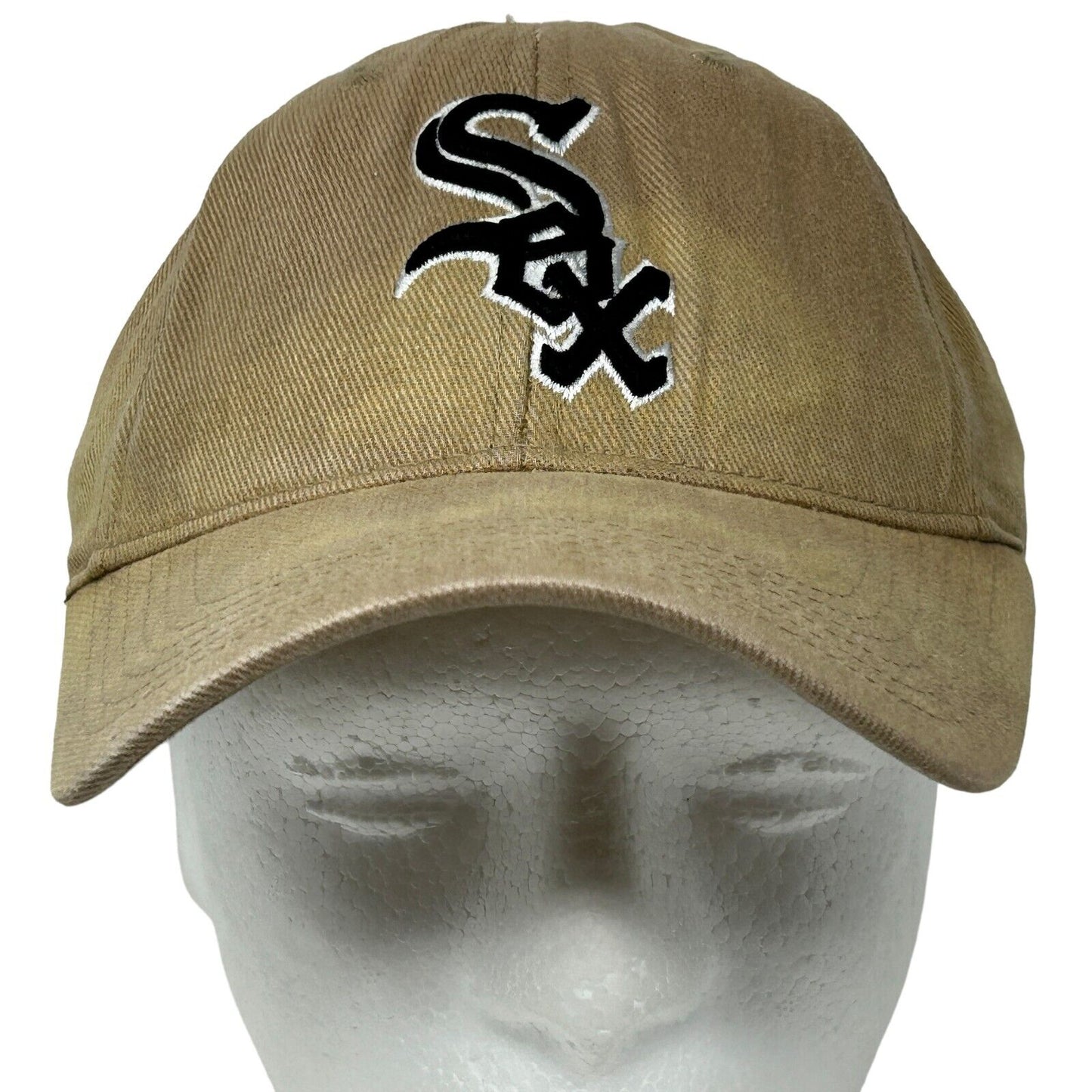 Chicago White Sox Hat Beige MLB Six Panel Strapback Baseball Cap