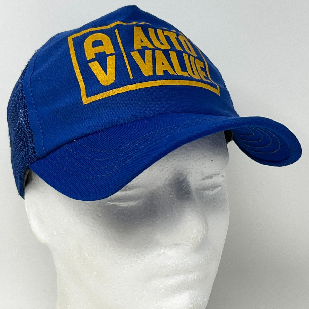 Vintage Auto Value Auto Parts Trucker Hat Baseball Cap Snapback Mesh Made In USA