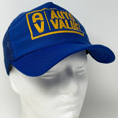 Vintage Auto Value Auto Parts Trucker Hat Baseball Cap Snapback Mesh Made In USA