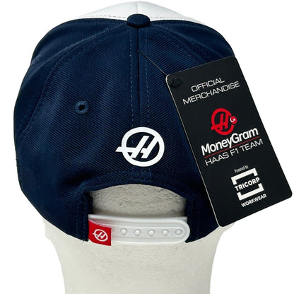 Haas Formula 1 Signed Hat F1 Nico Hulkenberg Kevin Magnussen Blue Baseball Cap
