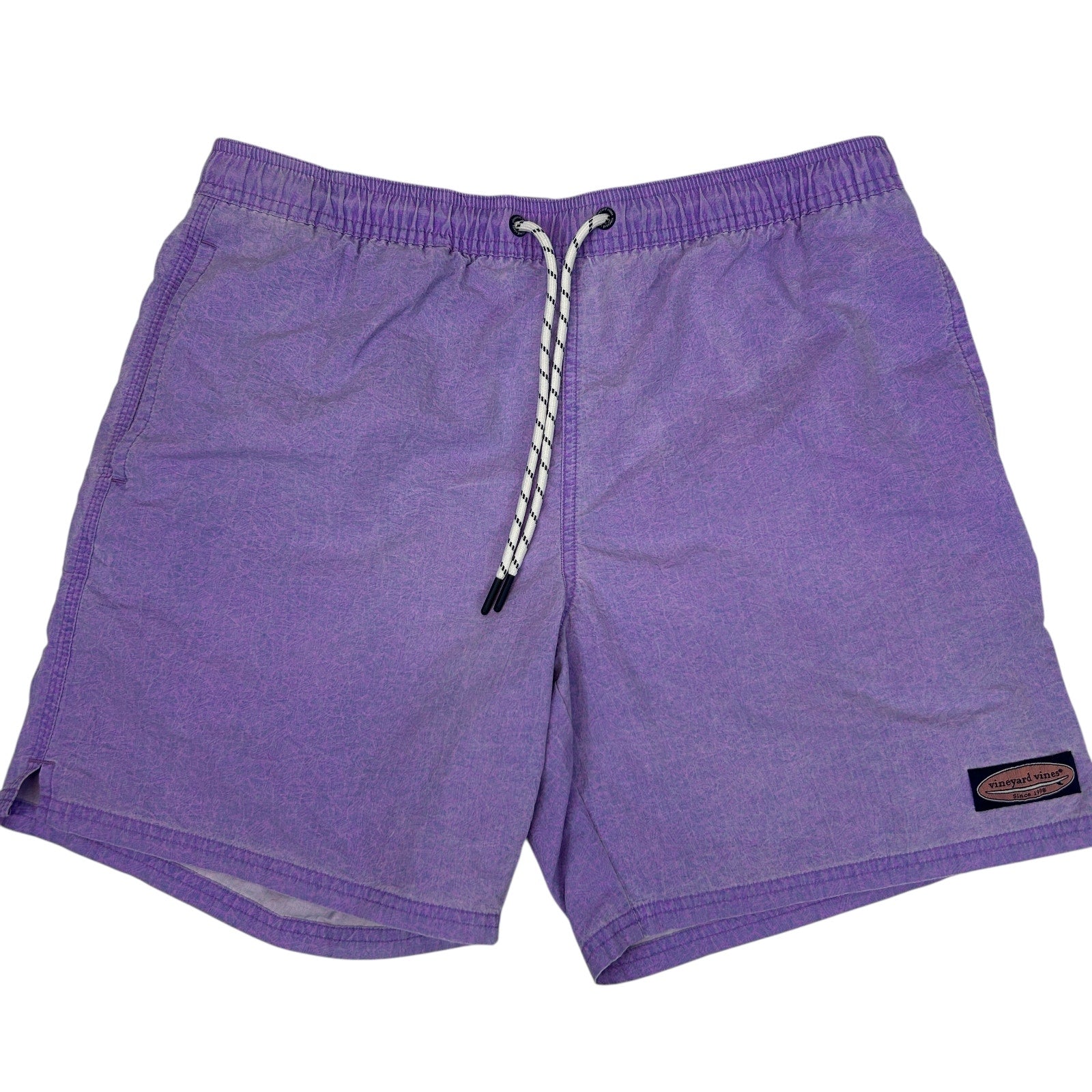 Vineyard Vines Island Swim Trunks Shorts Swimming Pockets Purple Mens M Medium - Neon Vintage
