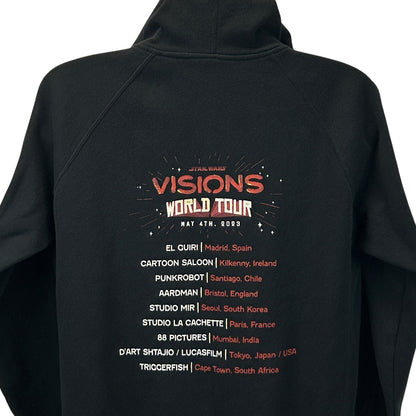 Star Wars Visions World Tour Crew Hoodie Hooded Sweatshirt Movie Black L Large