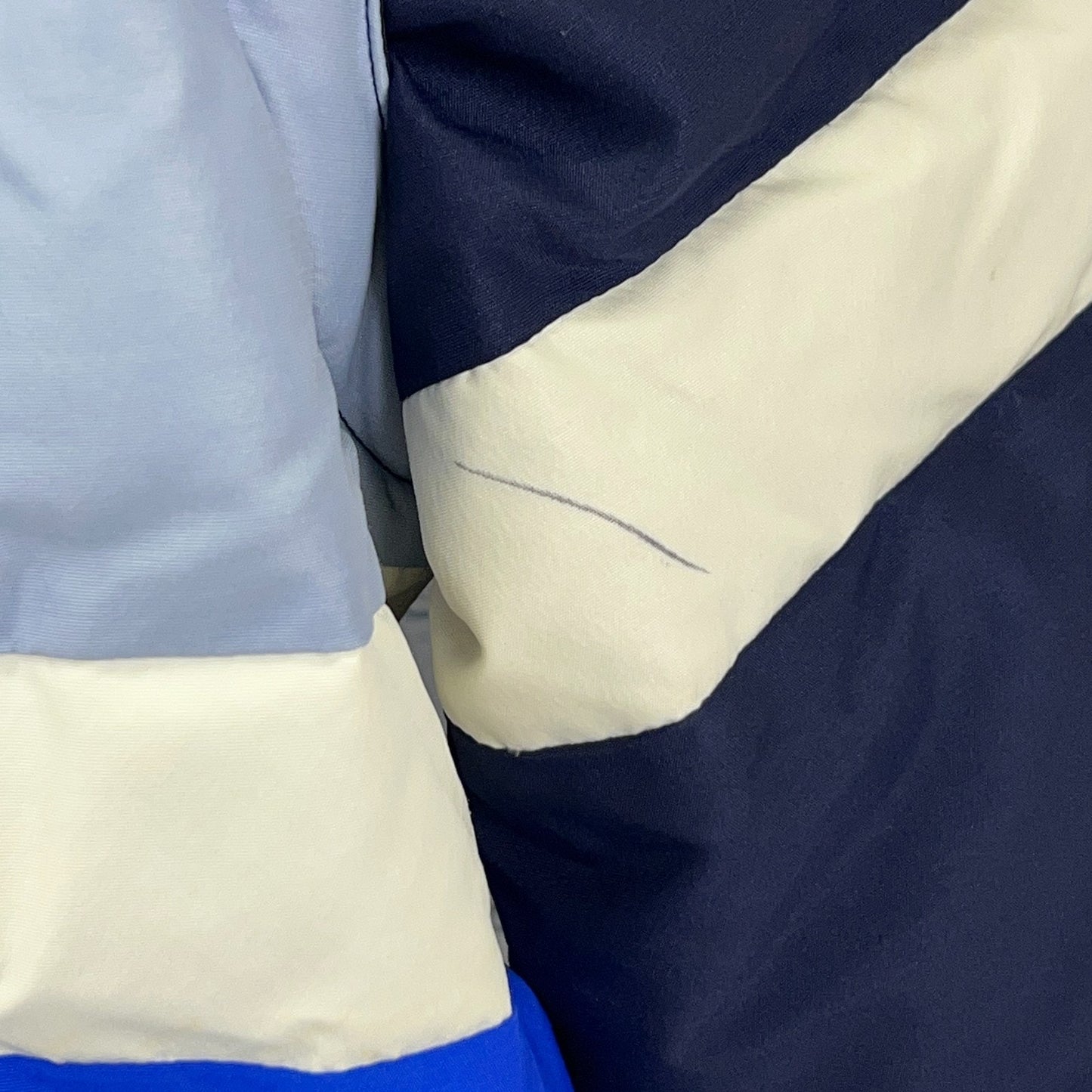 Vintage Edelweiss White Stag Down Ski Jacket Removable Sleeves Blue XL X-Large