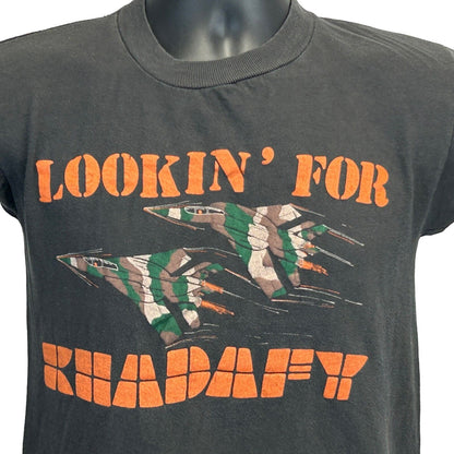 Lookin for Khadafy Vintage 80s T Shirt XXS Muammar Gaddafi USAF Air Force Tee