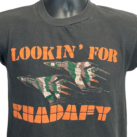 Buscando a Khadafy, camiseta vintage de los años 80, XXS, camiseta de la Fuerza Aérea de la USAF de Muammar Gaddafi