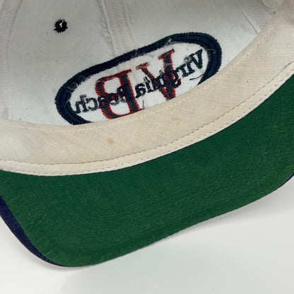 Virginia Beach Hat Baseball Cap White Navy Snapback Embroidered Tourist Travel