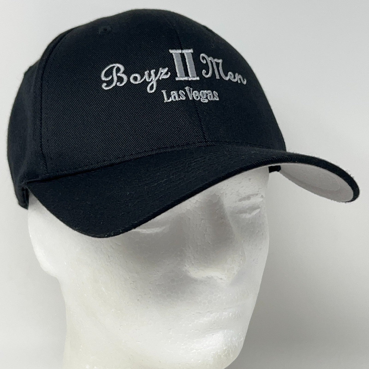 Boyz II Men Las Vegas Black Embroidered Baseball Hat Cap R&B Concert FlexFit S/M