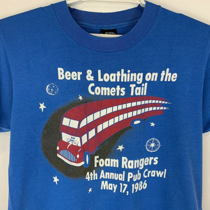 1986 Houston Pub Crawl Vintage 80s T Shirt Beer Bar Texas Made In USA Tee Medium