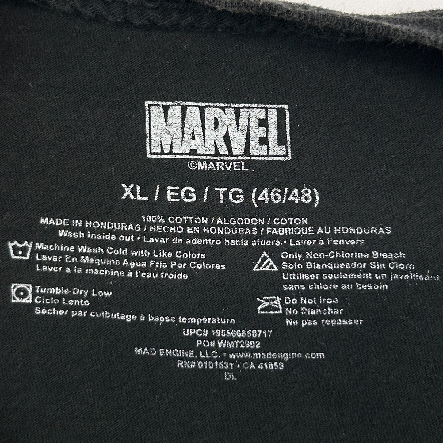 Spider Man Venom T Shirt Mens XL X-Large Black Marvel MCU Spiderman Mad Engine