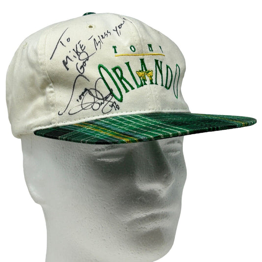 Tony Orlando Autographed Hat Vintage 90s White Signed Mike Snapback Baseball Cap