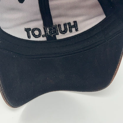 Hublot Watch Hat Baseball Cap Wristwatch Logo 6 Panel Bleached Snapback Black