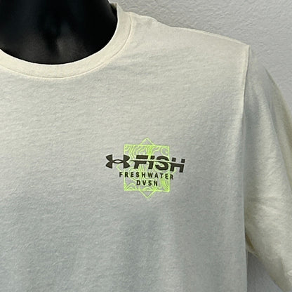 Under Armour Freshwater DVSN Division T Shirt Fishing Fisherman Ivory L Large