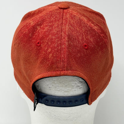 Nike 2009 Orange Baseball Cap Hat Snapback Swoosh One Size Bleach Dye Custom