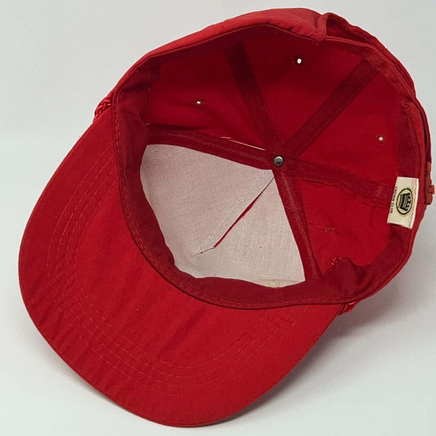 Vintage 80s Brewer GMC Thayer Missouri Hat Baseball Cap Rope Cord Strapback Red