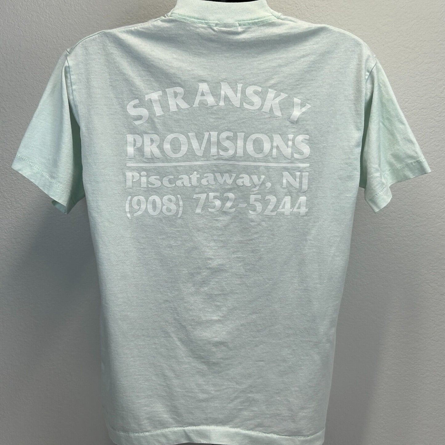 Camiseta vintage Thumanns Deli Best para hombre, talla grande, años 90, Stransky Provisions, EE. UU., verde