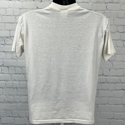 Vintage 80s SeaWorld Penguins T Shirt Short Sleeve USA White Tee Unisex M Medium