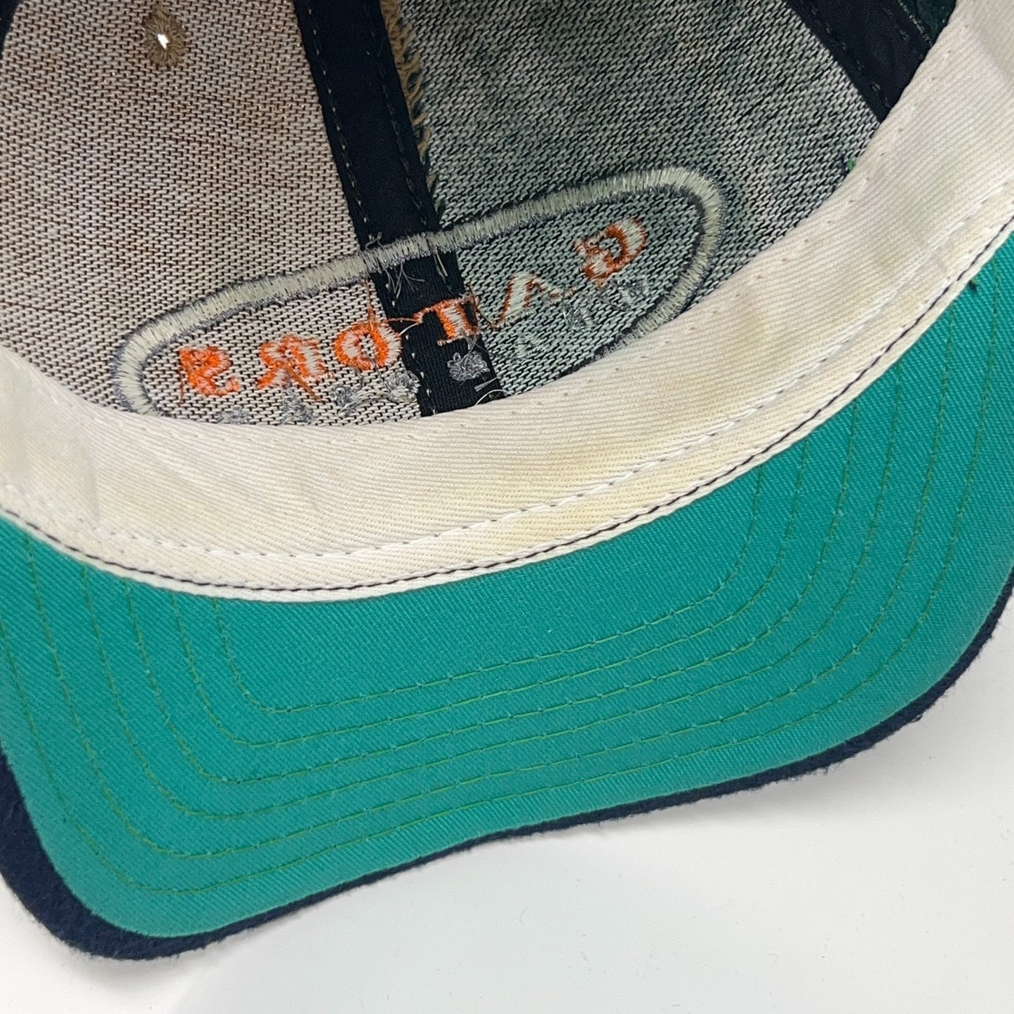 Vintage 90s Florida Fighting Gators Hat Baseball Cap University Strapback Beige