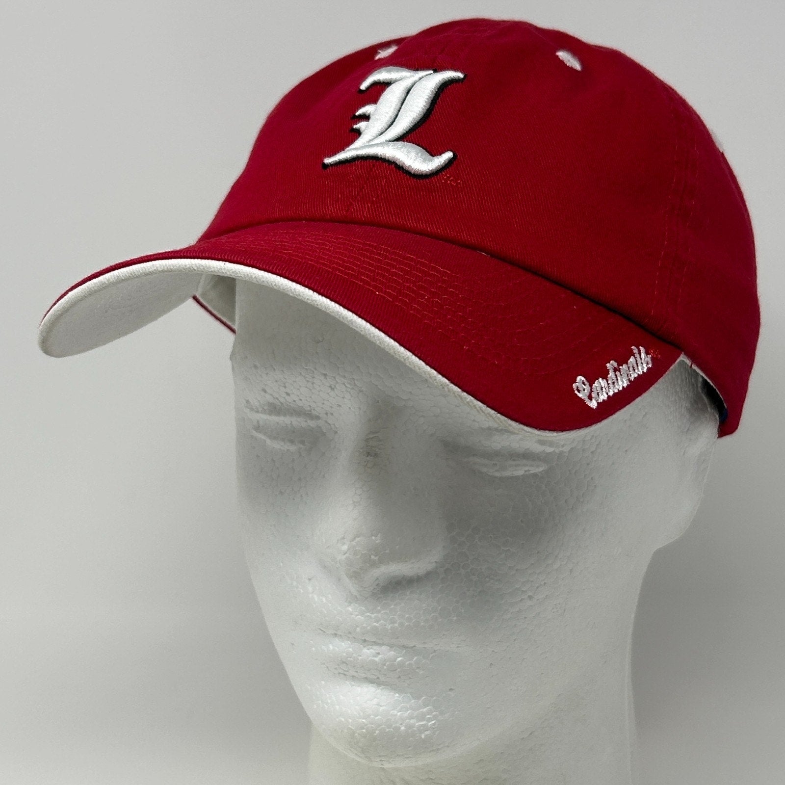 Louisville Cardinals Dad Hat Baseball Cap NCAA University UofL TOW Strapback Red - Neon Vintage