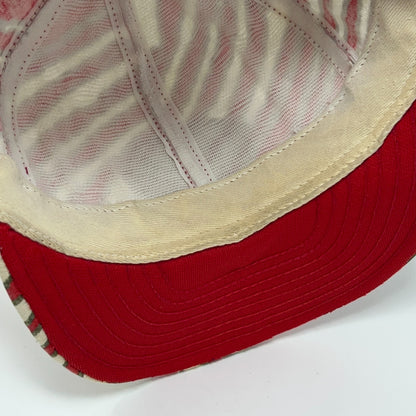 Vintage 90s Zubaz San Francisco SF 49ers Hat Baseball Cap Red Official Snapback