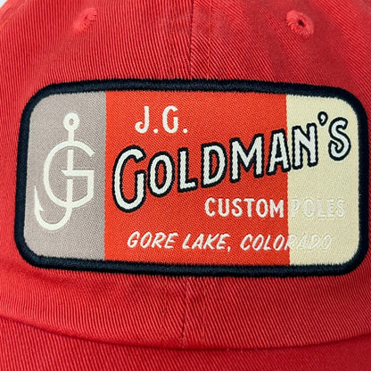 JG Goldmans Custom Poles Dad Hat Baseball Cap Fishing Colorado Strapback Orange