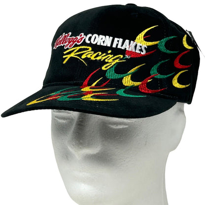 Kelloggs Corn Flakes Racing NASCAR Vintage Baseball Hat Cap 90s Chase Black